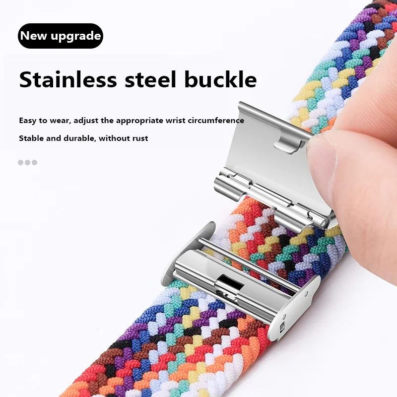 Nylon Braided Solo Loop Elastic Weave Bracelet Wristband Strap