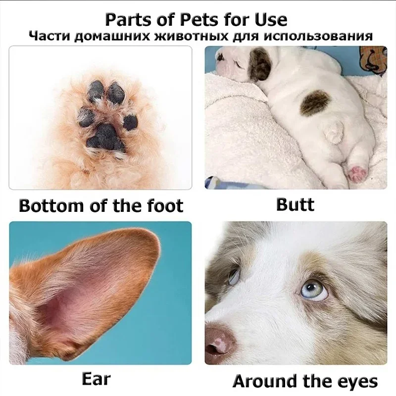 Dog Clippers Professional Pet Foot Hair Trimmer Dog Growing Clipper USB Rechargeable Butt Ear Eyes Hair Cutter Remover Low-noise