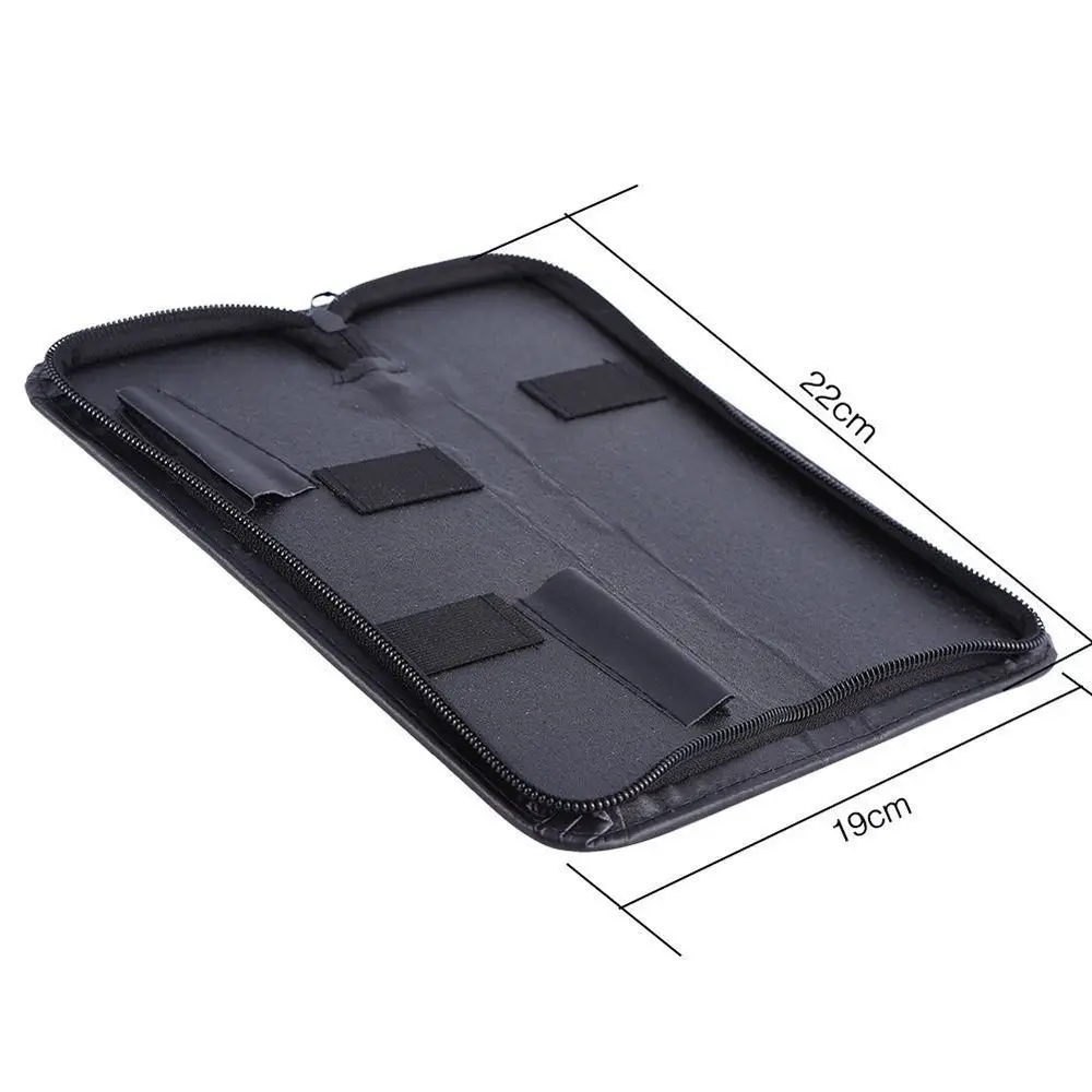 Storage Bag Hairdressing Tool Bags Black PU Leather Professional Hair Cutting Scissors Tool Bags Barber Shear Storage Pouch