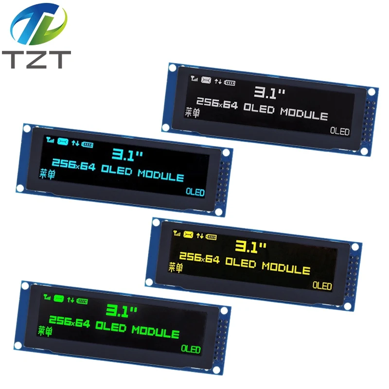 Enhanced Real OLED Display - 3.12 256x64 Dots Graphic Screen with SSD1322 Controller and SPI Support