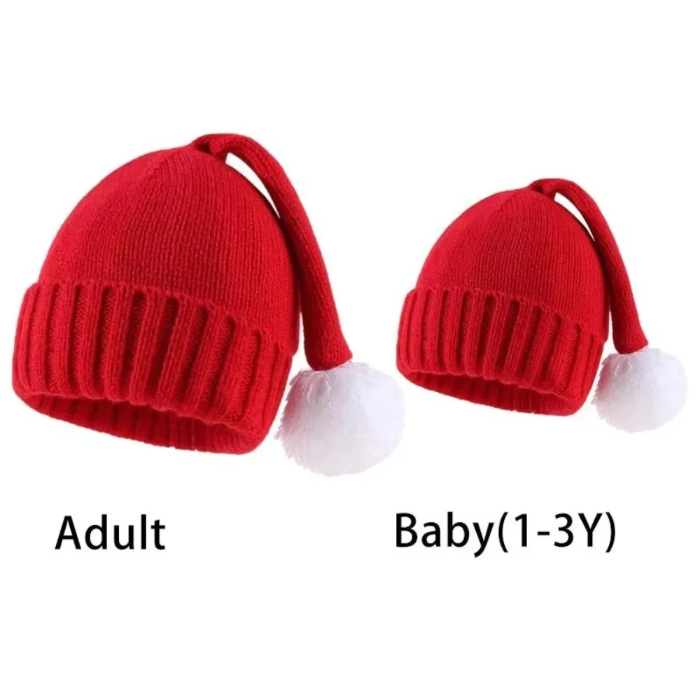 Baby Christmas Hats Winter Warm Parent-child Hat Infant Bonnet Xmas Santa Hat Mother