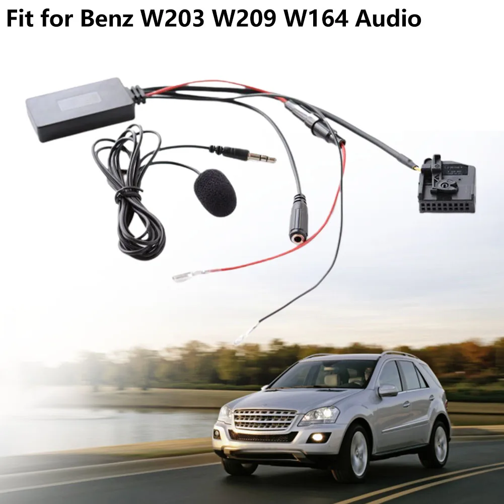 

Bluetooth-совместимый адаптер Aux кабель для Benz Audio W203 W209 W164 W163 R129-compatible 5,0 AUX кабель микрофон