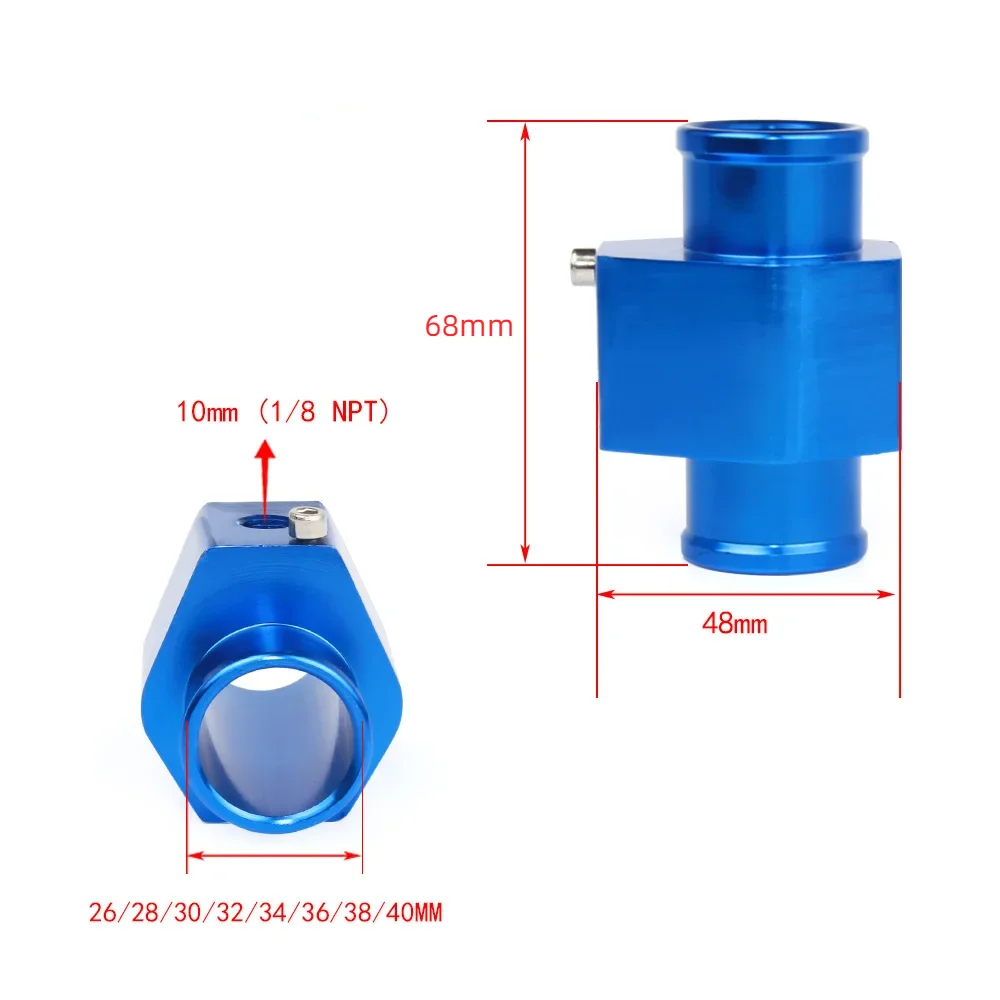 Temperature Sensor Water Temp Gauge Radiator Temperature Water Temp Joint Pipe Sensor 40mm 38mm 36mm 34mm 32mm 30mm 28mm Hose Adapter