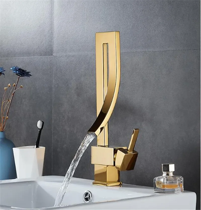 Description Picture 6 of itemBathroom Faucet Chrome Basin Square Sink Rose Gold Deck Mounted Toilet Hot And Cold Mixer Water Tap