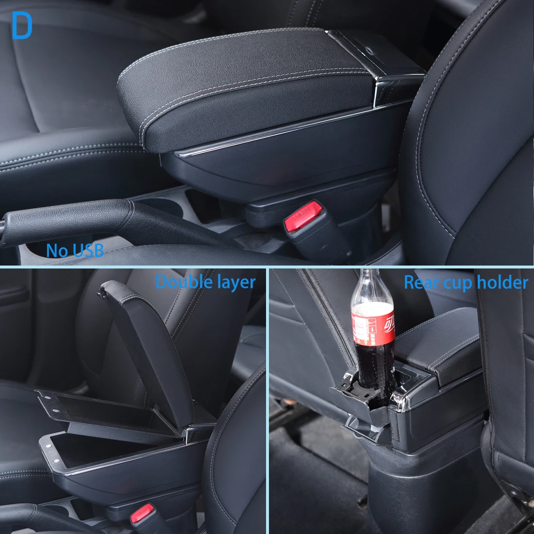 혼다 재즈 팔걸이 혼다 피트 재즈 1 2003-2007 차량용 팔걸이 박스 개조 액세서리 차량 수납 박스 간편 설치