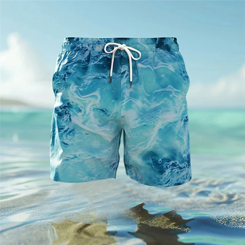 Hawaii 3D Print Holiday Beach Briefs Men's Designer Board Man Swimsuit Shorts Men Summer Big Size Swimwear Loose Fitness Sports 2