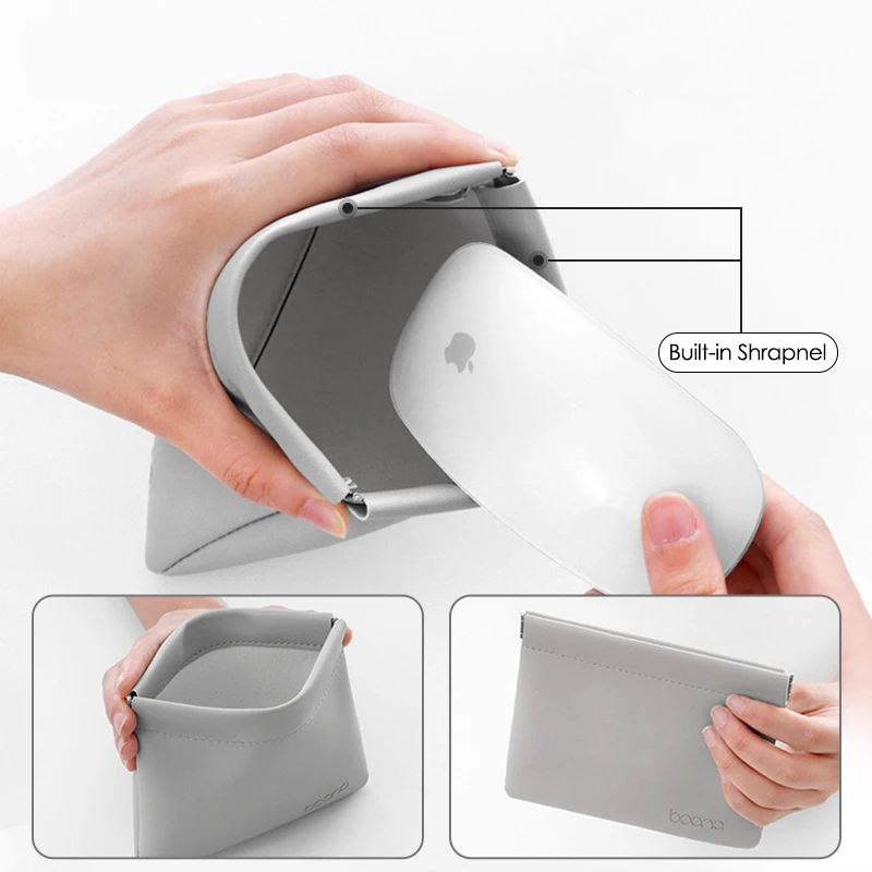 PU HDD Storage Bags Electronic Accessories Travel Organizer Pouch For Earphone Adapter