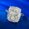 Original Ice Cut 6ct 12*14mm White G High Carbon Diamond Rings for Women 925 Sterling Silver Engagement Ring Party Fine Jewelry 2