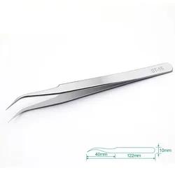Premium Stainless Steel Antistatic Watchmaking Tweezers - Set of 1 or 5, Straight & Elbow Handle, High Hardness for Precise Watch Hands Installation (Style5 - ST - 15)