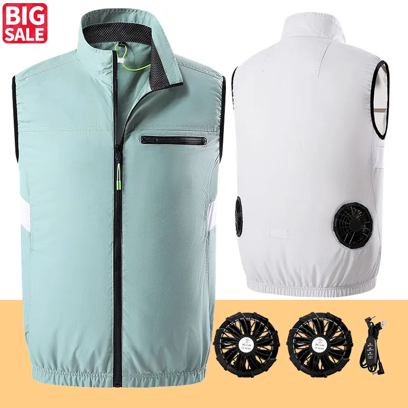 Men'S Cooling Vest Cycling Fan Vest Air Conditioning Clothes Outdoor Fan Clothes Women Fan Jacket Climbing Body Cooling Clothes winter gloves men cycling women thermal polar fleece cold weather windproof bicycle snow warm outdoor skiing touch screen mitten