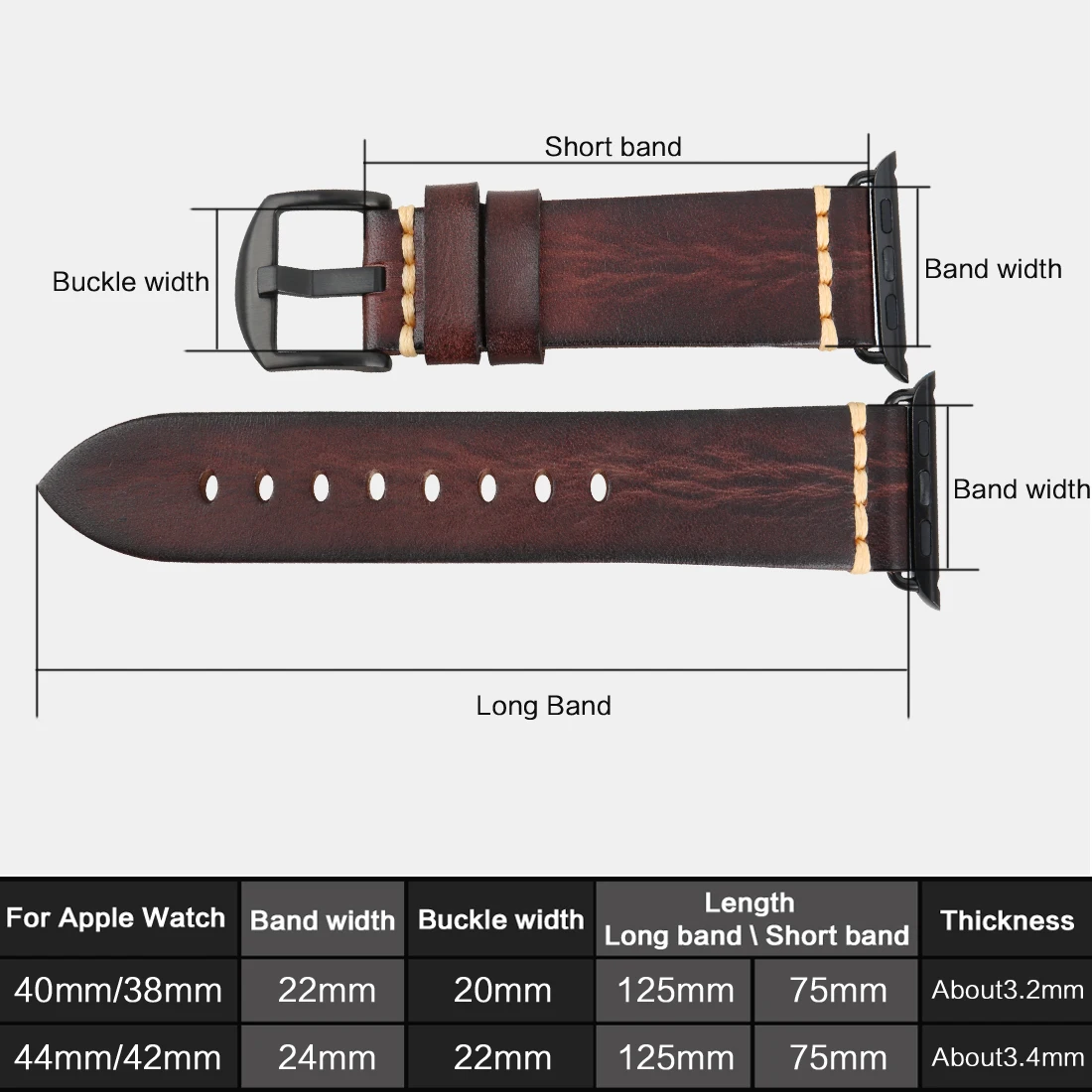 Elegant Leather Strap for Smartwatch – Premium Wristband Accessory