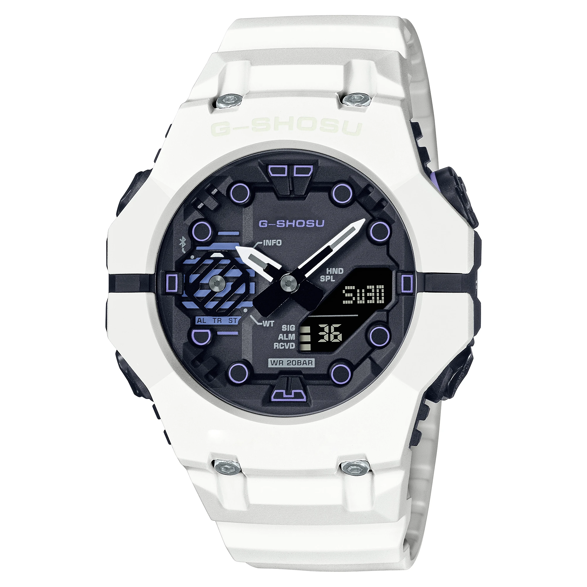 Electronic Digital Sports Unisex Watch LED Dual Display World Time Large Dial Multi Time Zone Rubber Strap 5