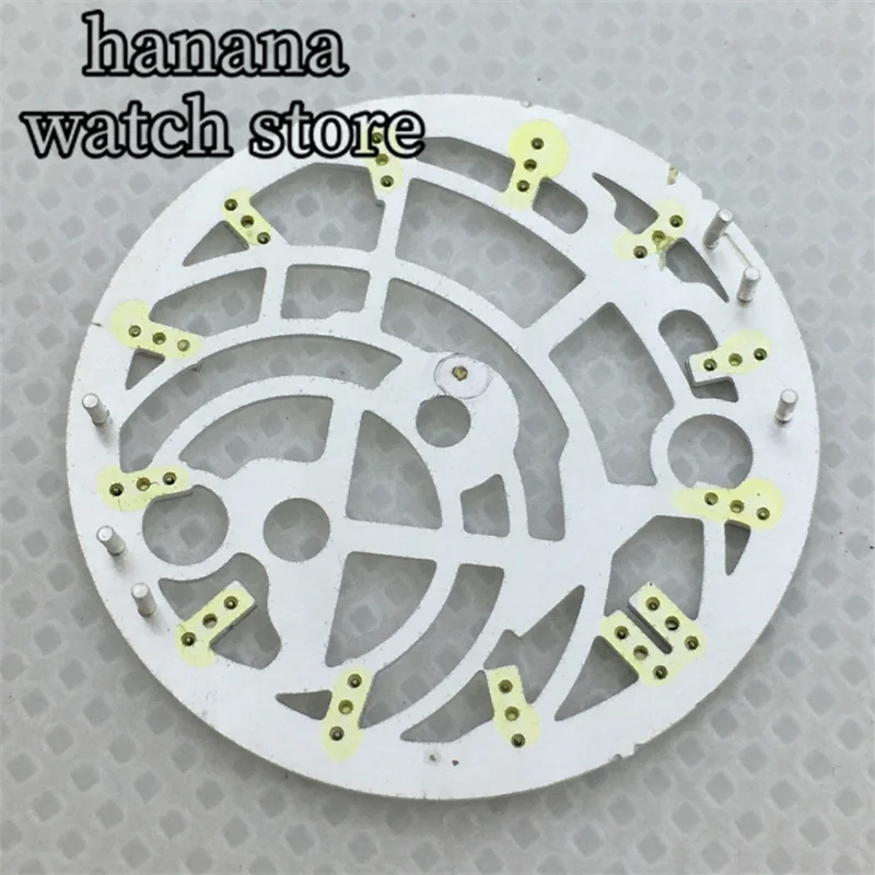 Hollow Skeleton Dial 28.5mm with Multi-Color Design and Green Luminous Features