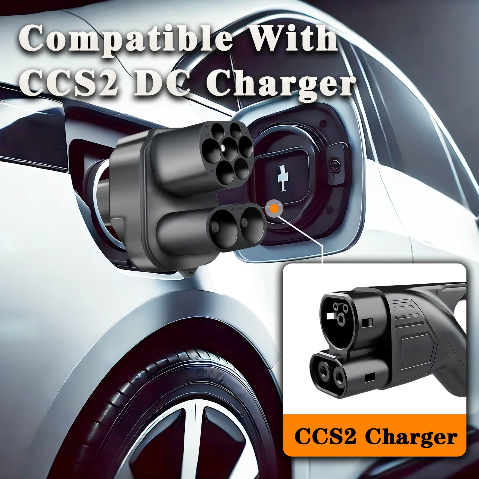 アクセサリー GUWIEYG EV CHARGER ADAPTOR GUWIEYG CCS2 to Tesla EV Charging Adapter 300A CCS2 Combo