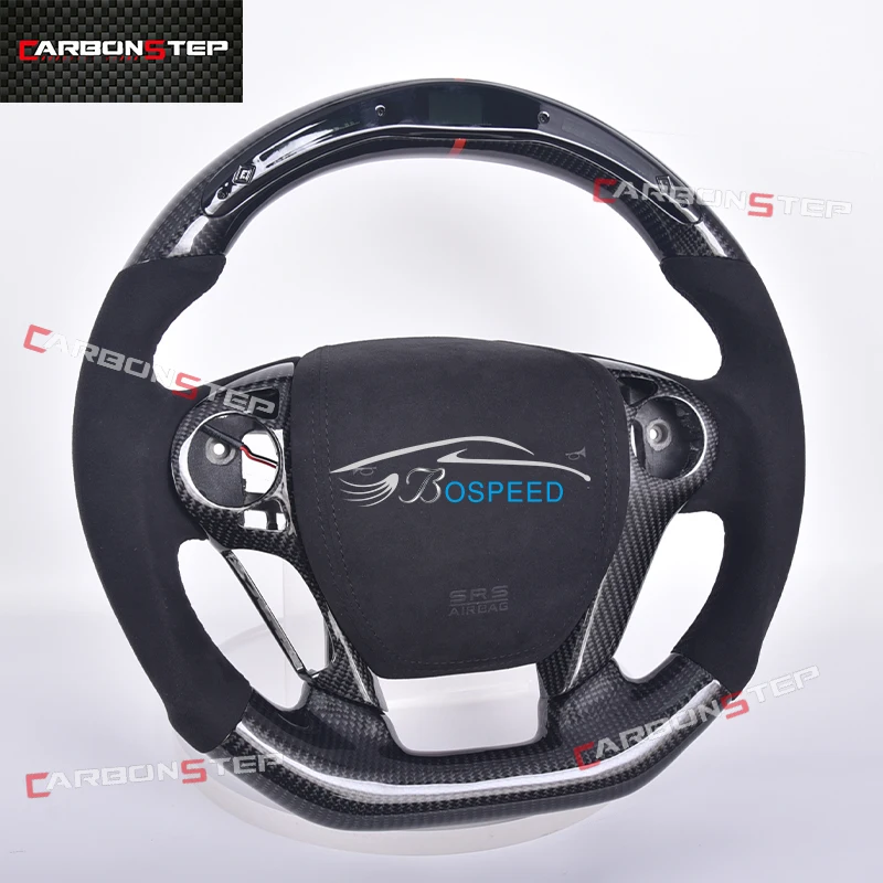 메르세데스 벤츠용 탄소 섬유 LED 스티어링 휠, 가죽 업그레이드, W205 AMG W212 W213 CLA C300 S550 C63 AMG GT SL500 G63 SLK R172
