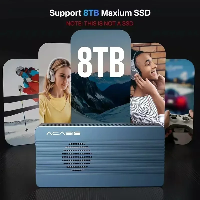 ACASIS 40Gbps M.2 NVMe SSD 인클로저 케이스 알루미늄 케이스(썬더볼트 4/3 USB4용) 도구 없이 설치 가능 M1/M2 Pro/Max용 2280-2230 SSD 지원