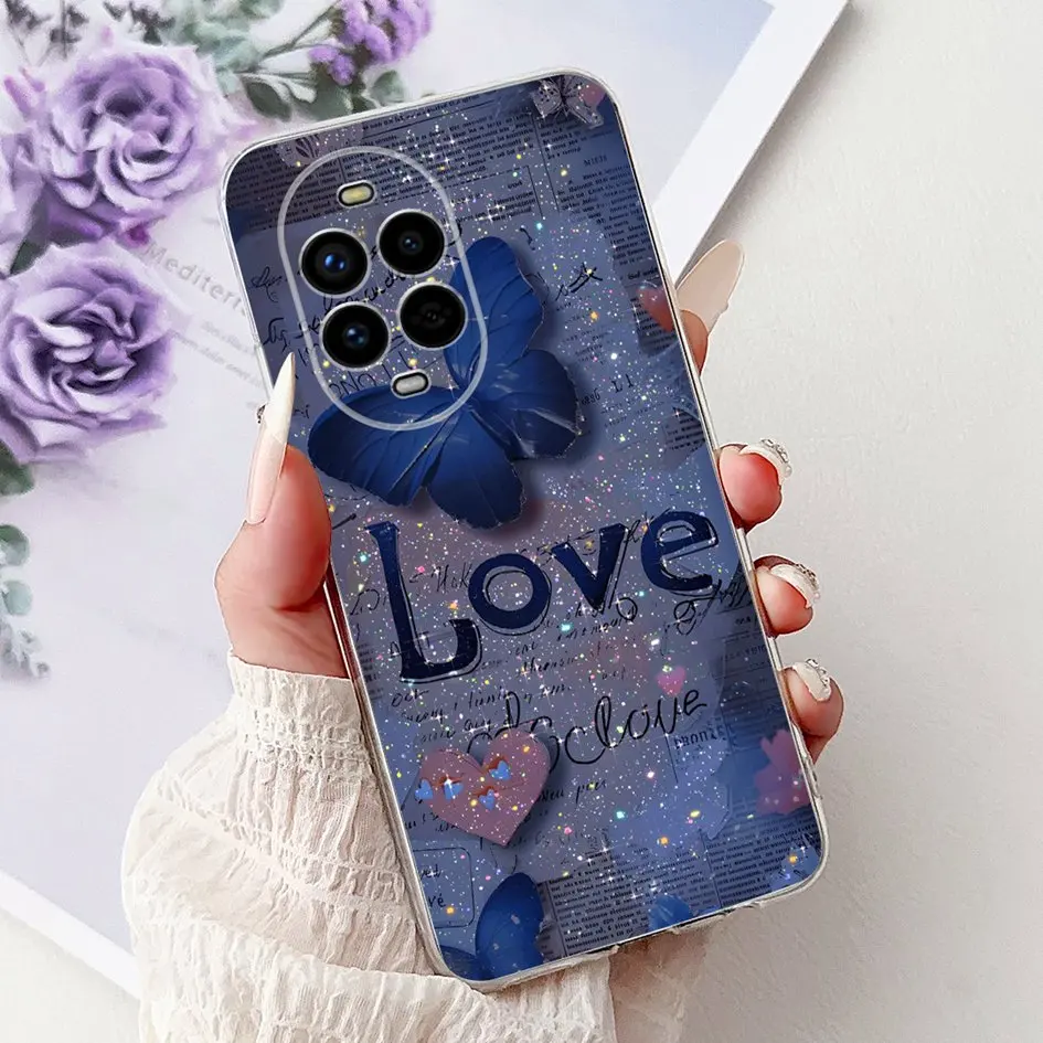 Floral Butterfly Soft Silicone Phone Case - Clear Protective Cover