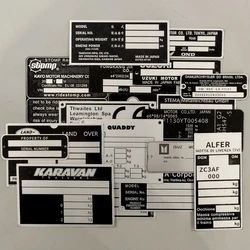 Special Order For Aluminium VIN Plate DO NOT ORDER Until You Have Check With Us SERIAL ID TAG DATA TRUCK
