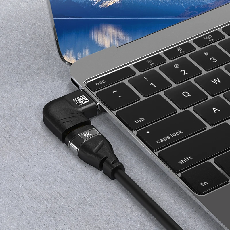 Ultra HD HDMI 2.1 Right Angle Adapter - Male to Female Connector