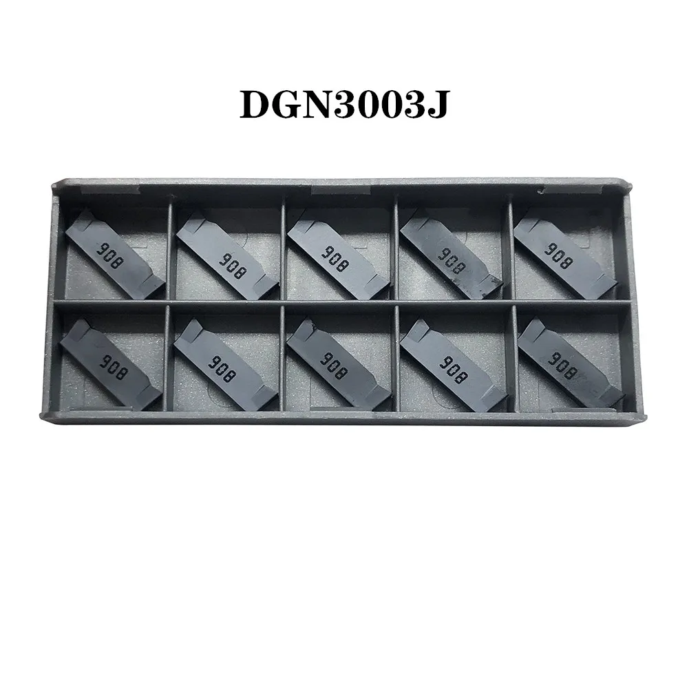 10pcs DGN3003J IC907/908 / DGN2002J IC907/908 ; DGR3003 IC907 Carbide Inserts Tough and wear-resistant, High quality tungsten carbide dcmt070204 sm ic907 908 dcmt070204 sm ic907 908 carbide inserts external metal turning tools cnc cutting tools