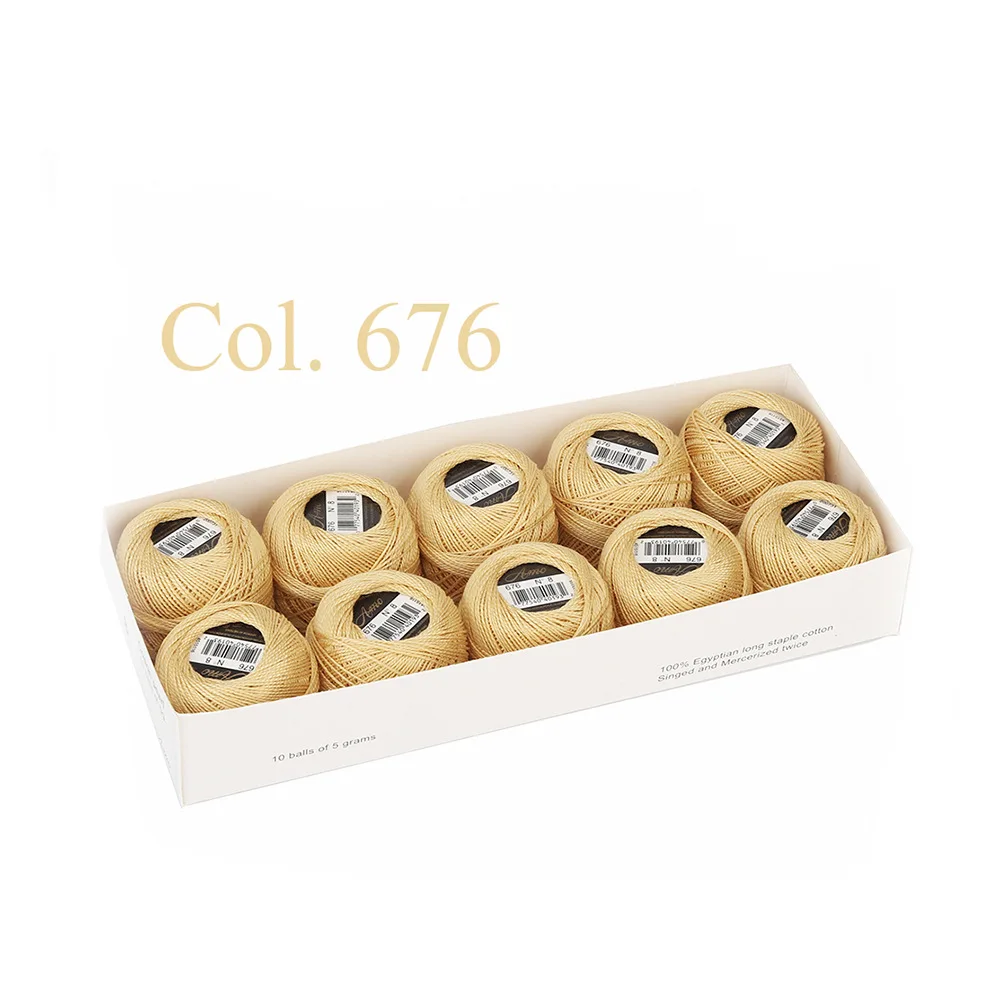 Egyptian Long Staple Cotton Embroidery and Hand Sewing Thread Set - 10 Balls