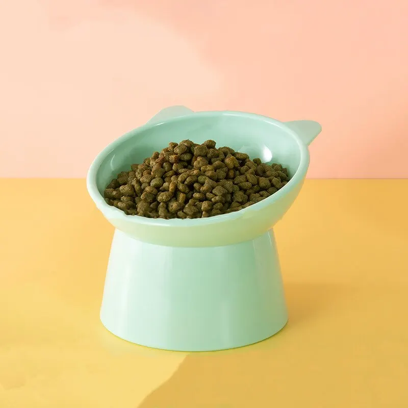 Pet Bowl High Bottom Tilt Antioverturning Neck Protector Cat Dog Food Water Dishes Lovely Feeding Bowl Cat Supplies pet food bowl