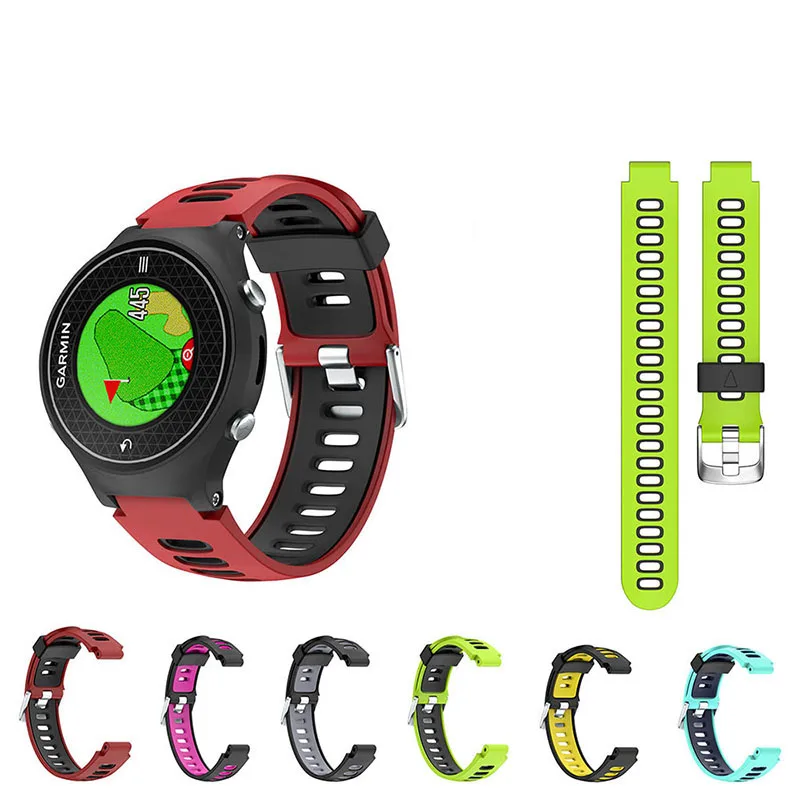 Garmin Forerunner Approach S6 735XT 220 230 235 620 630 GPS 야외 스포츠 스마트 워치 용 소프트 실리콘 시계 손목 밴드 스트랩