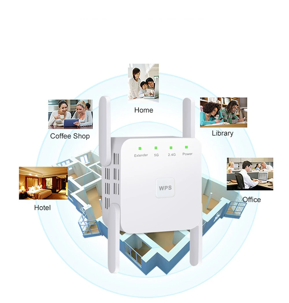 5g wifi amplifier 5G WiFi Repeater Bộ Khuếch Đại 5Ghz Phạm Vi Mở Rộng 1200M Không Dây Wi-Fi Nhà Tín Hiệu Internet home wifi signal booster