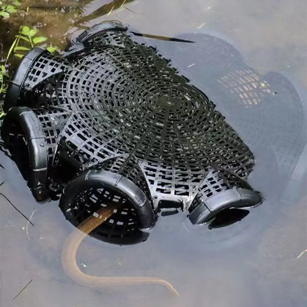 6/8 Holes Fishing Cage Crab Crayfish Shrimp Smelt Eels Traps Mesh Eel Loach Trap Fishing Accessories
