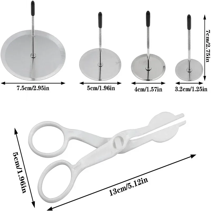 Cake Decorating Tip Set Cake Icing Nozzles Baking Nozzle Set Cake Decorating Nozzle Set 5Pcs Cake Flower Nail and Flower Lifters Cake Decorating Tool Nail Lifters Kit Icing Flowers Decoration Baking Tool