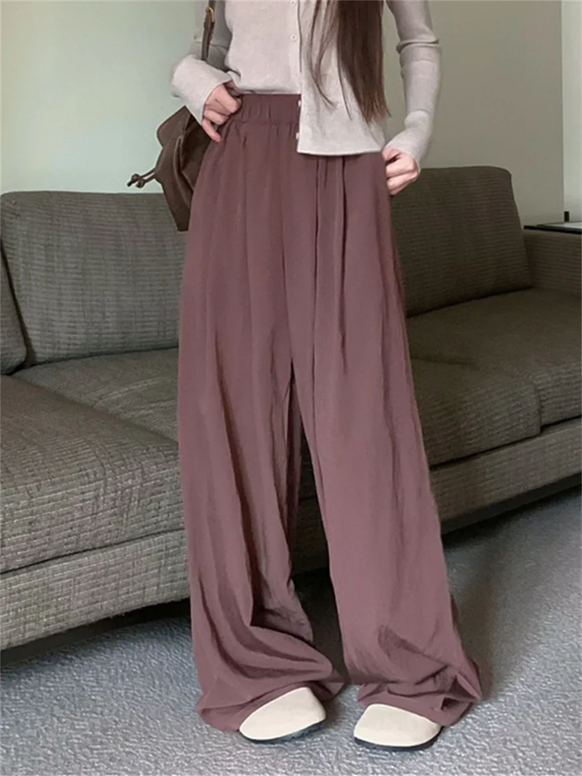 

Женские свободные брюки Alien Kitty, повседневные однотонные прямые брюки с широкими штанинами, утолщенные, универсальные, осень 2023