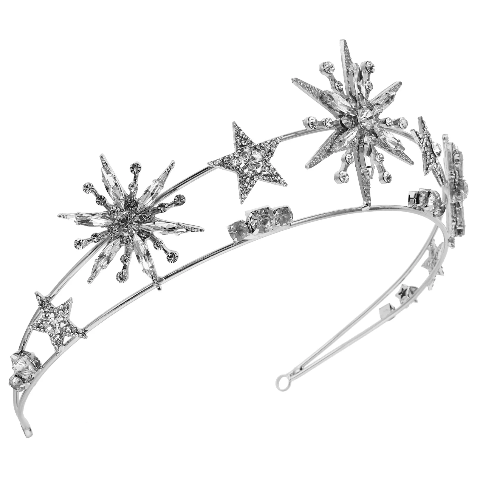 Star Crown Modeling Wedding Dress Headdress Girl Tiara Shiny Bride Haircut Decor Prop Princess Accessories Girls