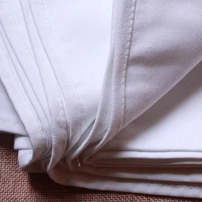30-50cm Hotel Cotton Thick White Dinner Table Plates Handkerchief Cloth Fabric Napkin For Banquet Wedding Party Event Decor