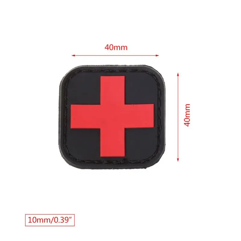 Tactical Armband First Aid Badge Brassard Red Cross Magic Sticker PVC Patch Morale Accessories tactical first aid accessories