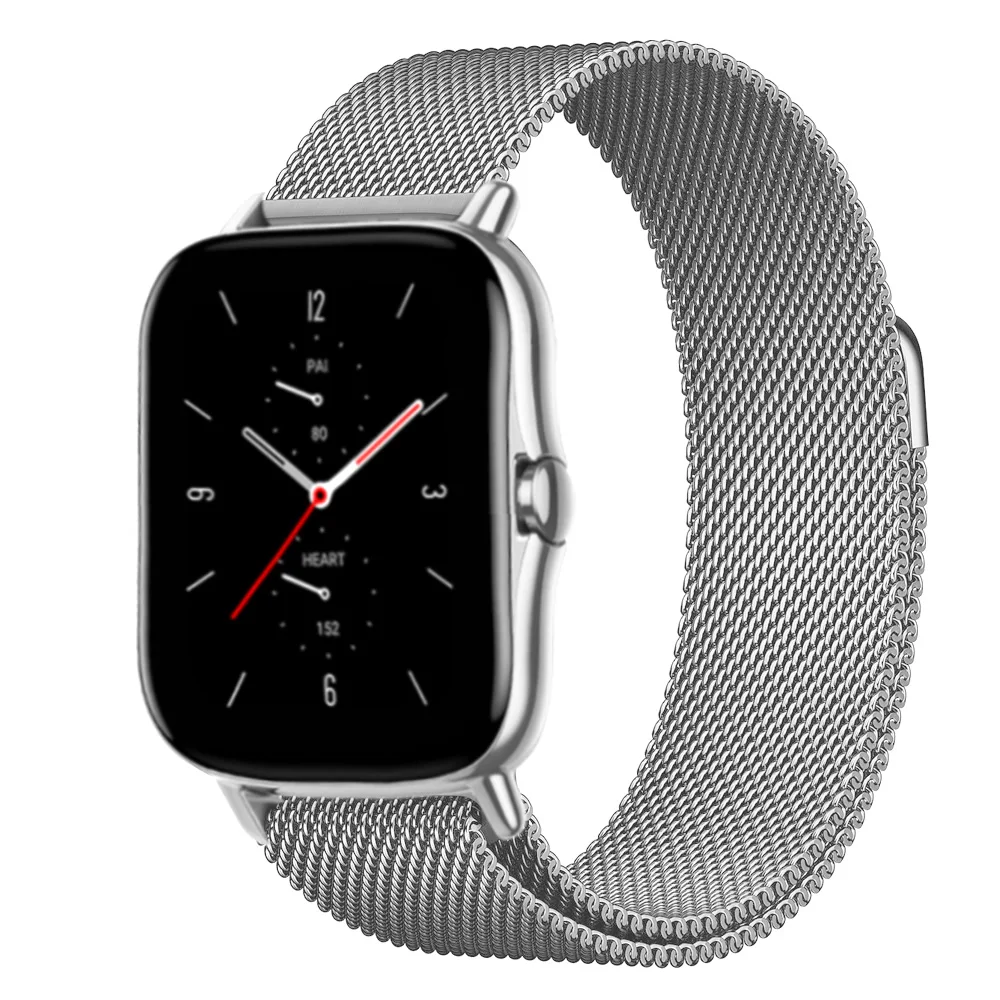 Cinturino Compatibile con Amazfit GTS 3/GTS 2/GTS 2e/GTS 2 Mini/GTS Cinturini Metallo, 20mm Maglia Acciaio Inossidabile Cinturini di Ricambio per Amazfit GTR 42mm/Amazfit Bip/Bip S Lite/Bip U Pro