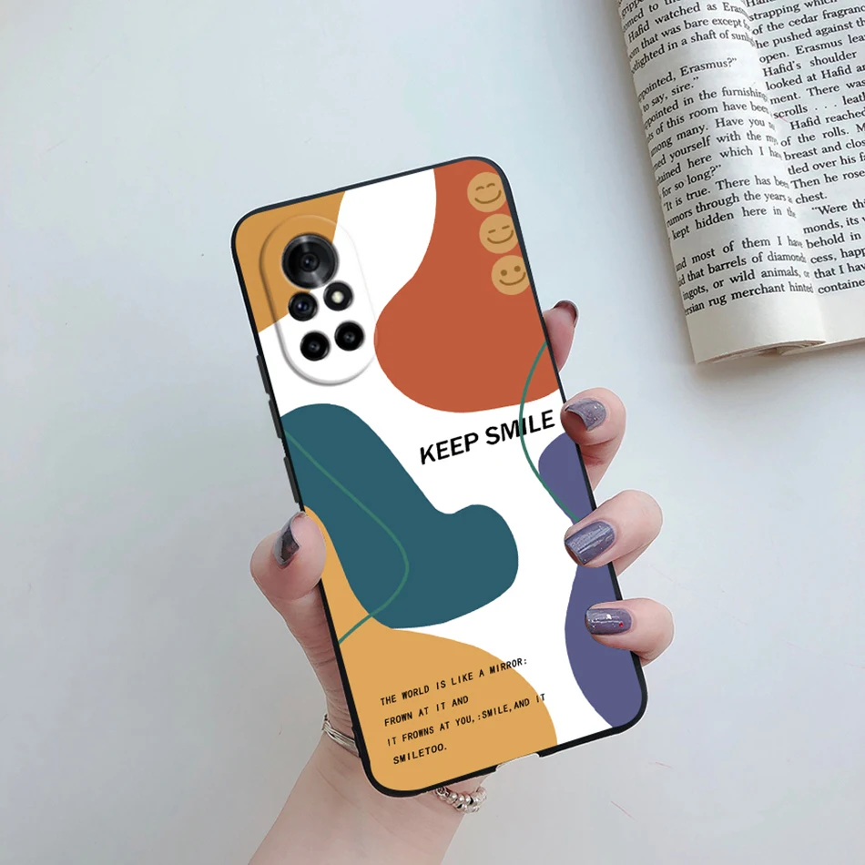 Floral Cat Cartoon Silicone Phone Protector Case - Stylish Back Cover
