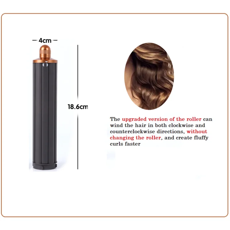 1PCS 2In1 Long Hair Curling Barrels 40MM for Dyson Airwrap Supersonic Hair Dryer Automatic Curling Attachment 2
