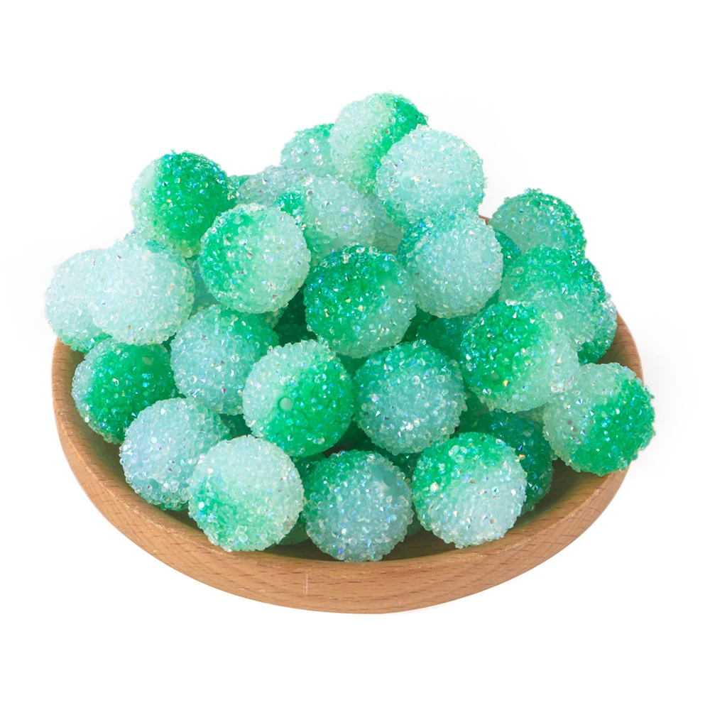 Colorful 20mm Acrylic Gradient Beads for DIY Jewelry and Accessories