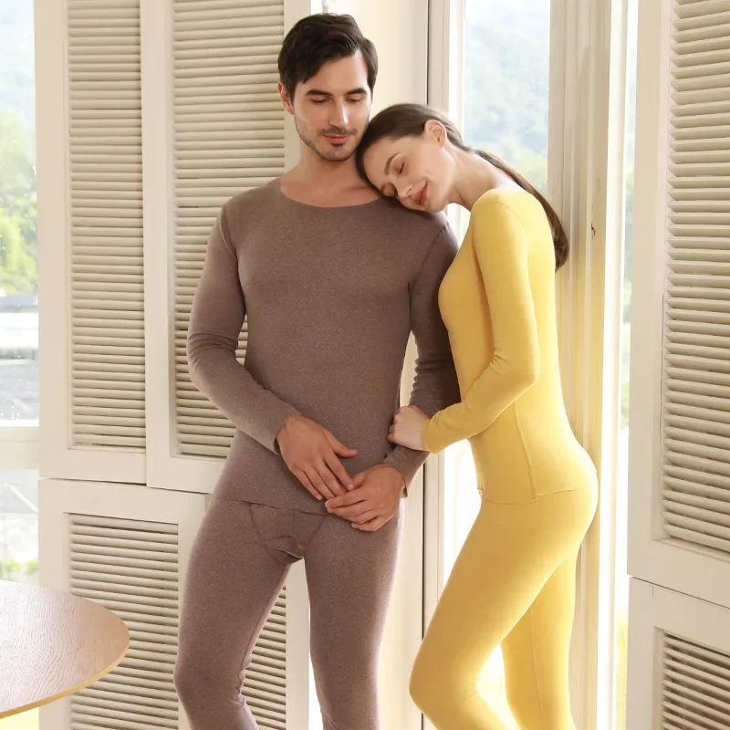 Thermal Underwear Sexy Warm Long Johns For Women Fleece High Elastic Seamless Bottoming Tops Pants 2 Piece Sets U262