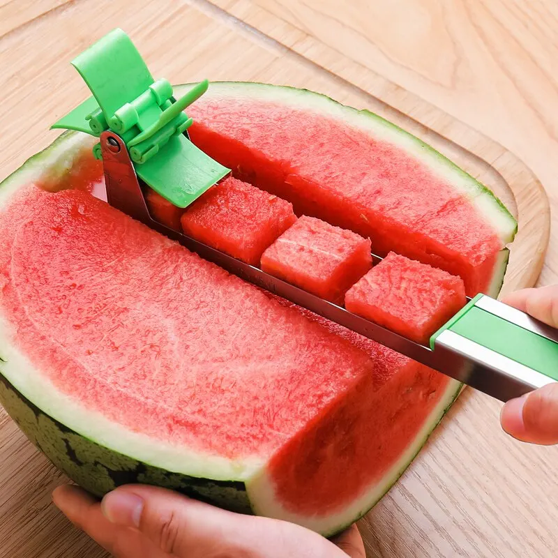 Stainless Steel Watermelon Cutter Windmill Shape Design Slicer Cutter Kitchen Gadgets Salad Fruit Slicer Tool fruit slicer