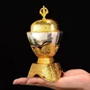 Bronze Tibetan Toba Bowl Tantric Alloy Handicraft Buddhist Auspicious Tribute Buddhism Home Gift Collection Desktop Decorative 2