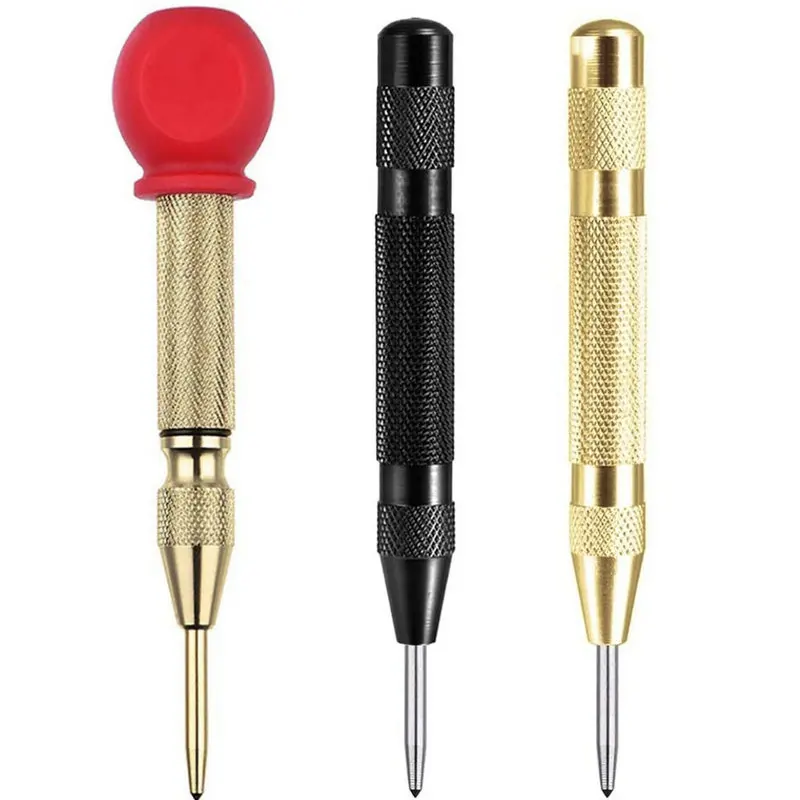 Automatic Center Pin Punch Woodworking Tools Spring Loaded Marking
