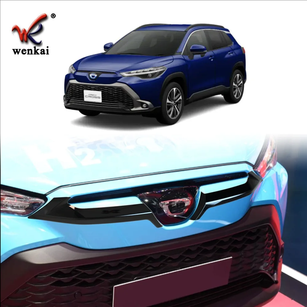 2022-2025 Toyota Corolla 크로스 크롬 액세서리 용 자동차 전면 그릴 레이싱 트림