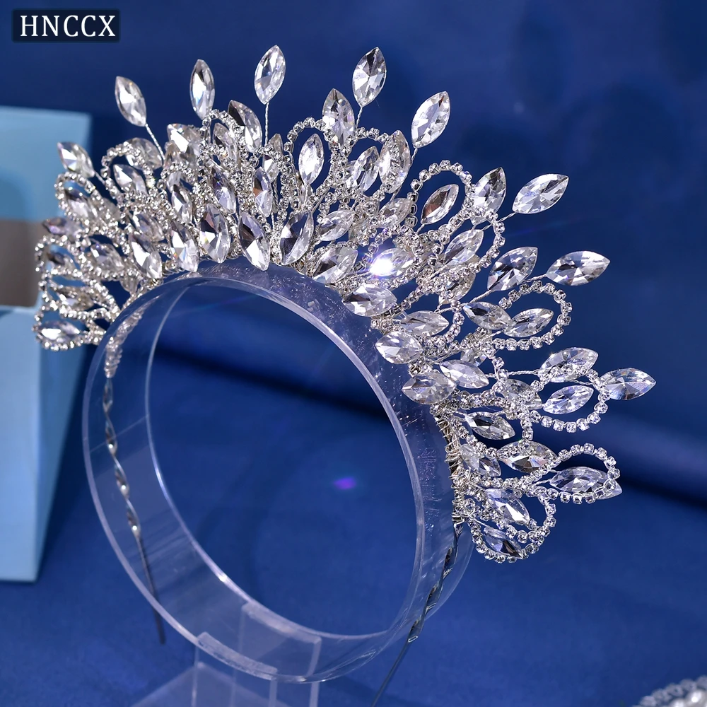 Shiny Rhinestone Luxury Wedding Crown Headbands for Hair Woman Brides Tiaras and Headdresses Stylish Versatile Jewelry CP616