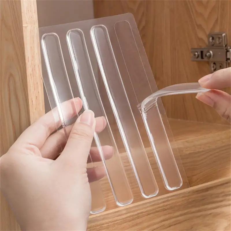 1 Sheet Self Adhesive Buffer Pads Silicone Door Stopper Cabinet Bumpers Wall Protector Furniture Refrigerator Anti-crash Pad
