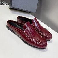 2026 New Fashion Classic Women Slippers Top Quality Leather Summer Woman Slides Flats Size 34-40 Casual Loafers Mules Slippers - Image 5