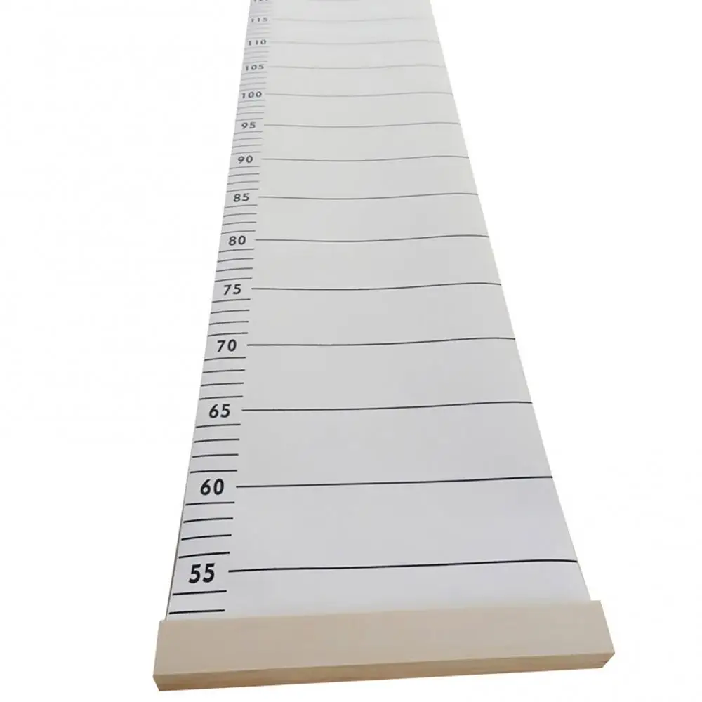 Home Decor Wall Decor Nordic Children Height Ruler White/Cloud Pattern Canvas Hanging Growth Chart Hanging Design Kids Room Wall