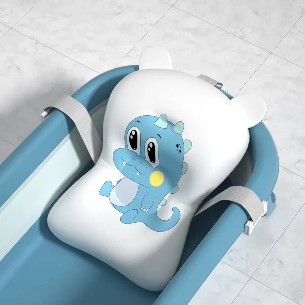 Baby Bath Seat Support Mat Foldable Baby Bath Tub Pad & Chair Newborn Bathtub Pillow Infant Anti-Slip Soft Comfort Body Cushion baby bath support pad baby bath seat baby bath tool