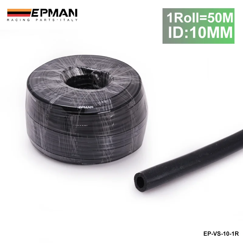 Black ID10MM Silicone Vacuum Hose Pipe High Performance Tubing 50M For