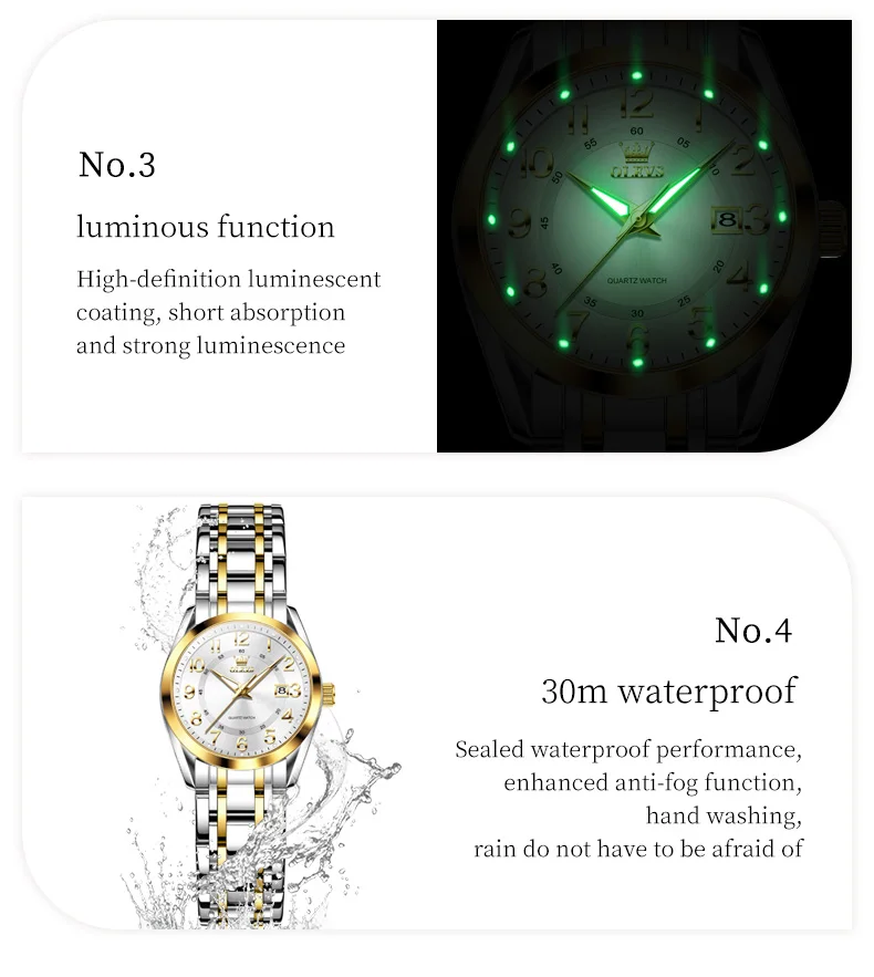 OLEVS 3666 Orologio da Donna - Styling elegante